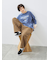 チェック無地アソートタックパンツ