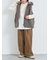 チェック無地アソートタックパンツ