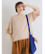 マルチボーダー袖スリットリボンTシャツ
