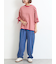 マルチボーダー袖スリットリボンTシャツ