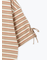 マルチボーダー袖スリットリボンTシャツ