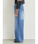 オーバーダイデニムタックパンツ
