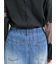 オーバーダイデニムタックパンツ