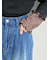 オーバーダイデニムタックパンツ