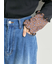 オーバーダイデニムタックパンツ
