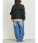 デニムニーパッチパンツ
