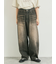 デニムニーパッチパンツ