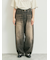 デニムニーパッチパンツ