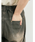 デニムニーパッチパンツ