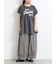[接触冷感]切替ギャザーロゴプリントフレンチ袖Tシャツ