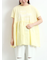 [接触冷感]切替ギャザーロゴプリントフレンチ袖Tシャツ