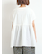 [接触冷感]切替ギャザーロゴプリントフレンチ袖Tシャツ