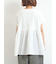 [接触冷感]切替ギャザーロゴプリントフレンチ袖Tシャツ
