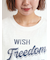 [接触冷感]切替ギャザーロゴプリントフレンチ袖Tシャツ