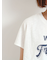 [接触冷感]切替ギャザーロゴプリントフレンチ袖Tシャツ