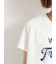 [接触冷感]切替ギャザーロゴプリントフレンチ袖Tシャツ