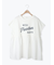 [接触冷感]切替ギャザーロゴプリントフレンチ袖Tシャツ