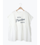 [接触冷感]切替ギャザーロゴプリントフレンチ袖Tシャツ