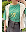 ピグメント加工メロー切替ロゴプリントTシャツ