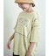 ピグメント加工メロー切替ロゴプリントTシャツ