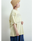ピグメント加工メロー切替ロゴプリントTシャツ