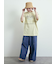 ピグメント加工メロー切替ロゴプリントTシャツ