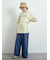 ピグメント加工メロー切替ロゴプリントTシャツ