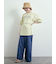 ピグメント加工メロー切替ロゴプリントTシャツ