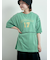 ピグメント加工メロー切替ロゴプリントTシャツ