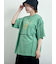 ピグメント加工メロー切替ロゴプリントTシャツ