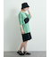 ピグメント加工メロー切替ロゴプリントTシャツ