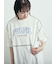 ピグメント加工メロー切替ロゴプリントTシャツ