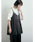 ピグメント加工メロー切替ロゴプリントTシャツ