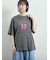 ピグメント加工メロー切替ロゴプリントTシャツ