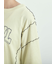 ピグメント加工メロー切替ロゴプリントTシャツ