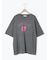 ピグメント加工メロー切替ロゴプリントTシャツ