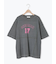 ピグメント加工メロー切替ロゴプリントTシャツ