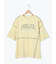 ピグメント加工メロー切替ロゴプリントTシャツ