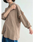 肩フリル切替シャツ