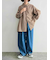 肩フリル切替シャツ