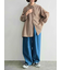 肩フリル切替シャツ