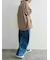 肩フリル切替シャツ