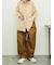 肩フリル切替シャツ