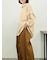 肩フリル切替シャツ