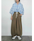 スクエア刺繍袖タックシャツ