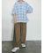 スクエア刺繍袖タックシャツ
