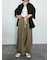 スクエア刺繍袖タックシャツ