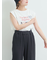 肩タックロゴプリントノースリーブ