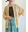 メッシュ編みZIPカーディガン