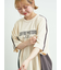 配色ラインロゴプリントオーバーTシャツ